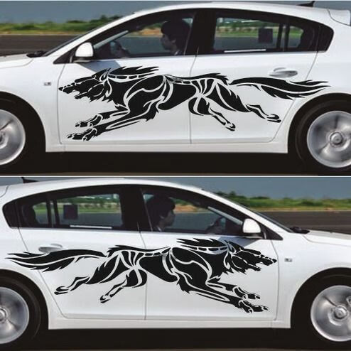 狼图腾车贴汽车贴纸车身装饰贴个性创意车门贴划痕刮痕遮挡贴画其它