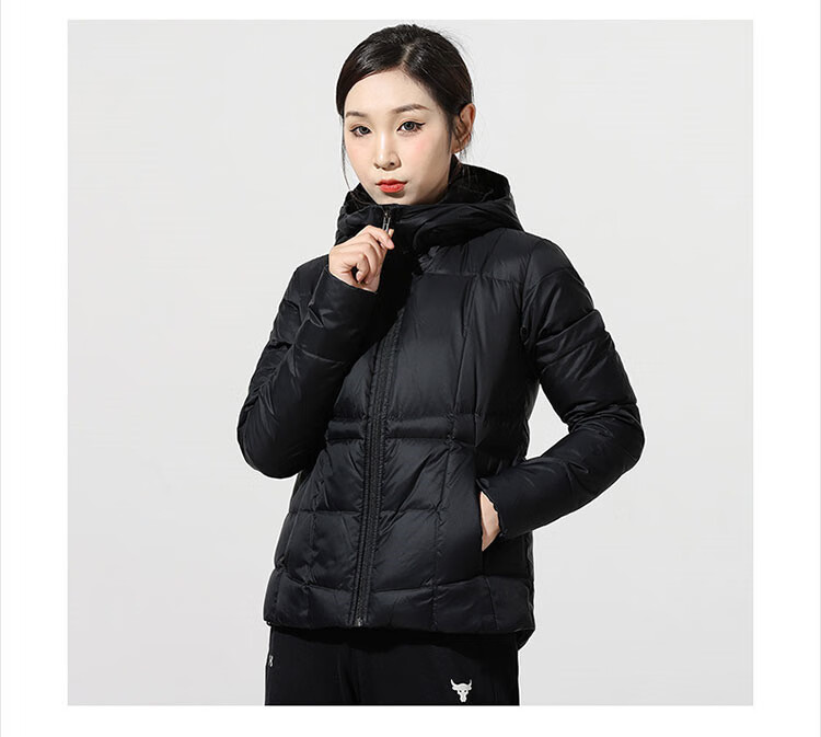 安德玛ua官方舰店女装 2022年春季新款armour连帽羽绒服时尚休闲上衣