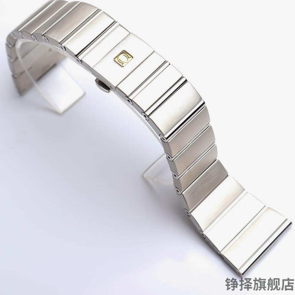 原装欧米茄手表带钢带双鹰/星座系列男女原装款式蝴蝶扣表链1825mm 钢