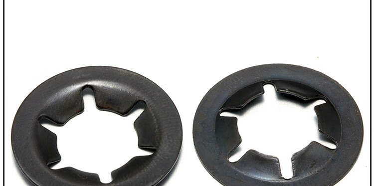 65锰钢弹簧卡圈密型轴承夹挡圈轴用梅花卡簧轴承垫圈m2m25m3m12米白色