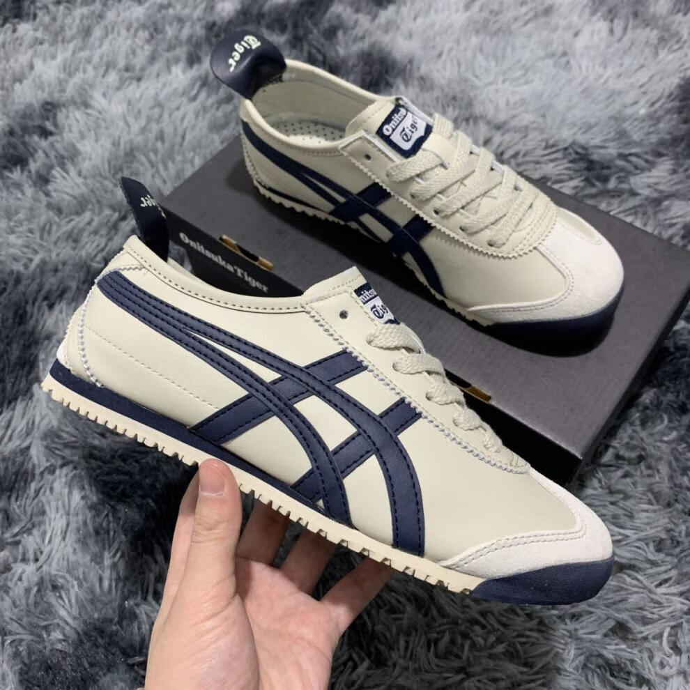 老虎鞋鬼冢虎tiger阿甘男女款小白鞋休闲鞋同款德训鞋一脚蹬小白鞋