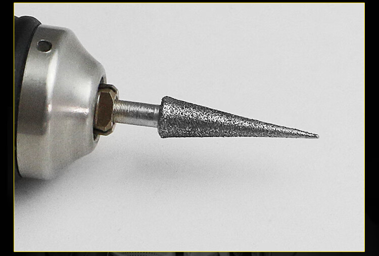 金刚砂磨头金刚石磨针d针尖针尖头玉石琥珀蜜蜡翡翠打磨雕刻工具10mm