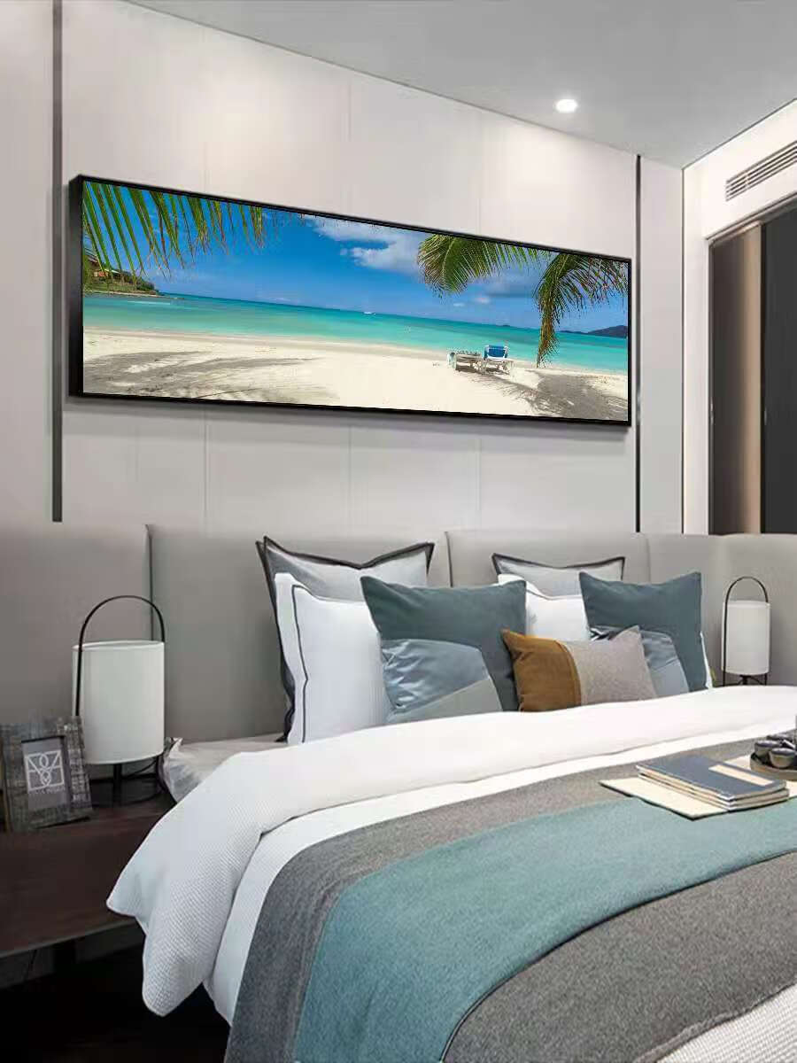 卧室画床头画温馨卧室装饰画夫妻主卧床头挂画现代简约横幅酒店房间