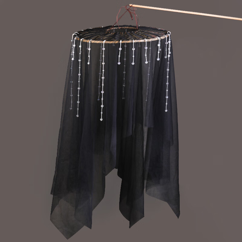 新品面纱古风古风斗笠面纱汉服帷帽幕篱晒遮脸幕帘cos古装女侠客拍照