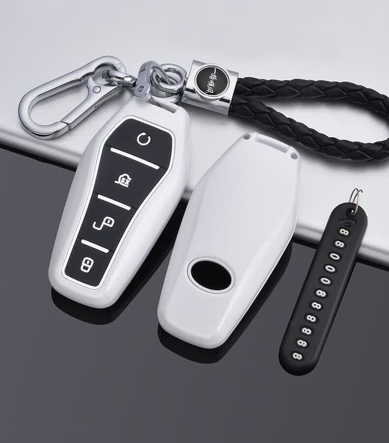 比亚迪秦plus钥匙套专用21款ev豪华型dmi尊贵旗舰版车包扣壳改装秦