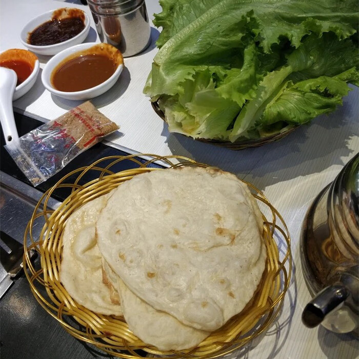 淄博烧烤卷饼网红特色山东烧烤小饼专用薄饼单饼原味手卷饼白皮饼