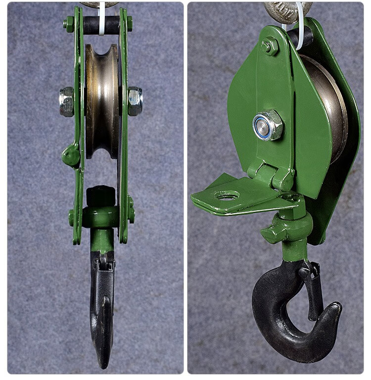 国标起重滑车 1/2/3/5t/10吨 16t20吨吊环定滑轮吊钩钢丝绳轮省力