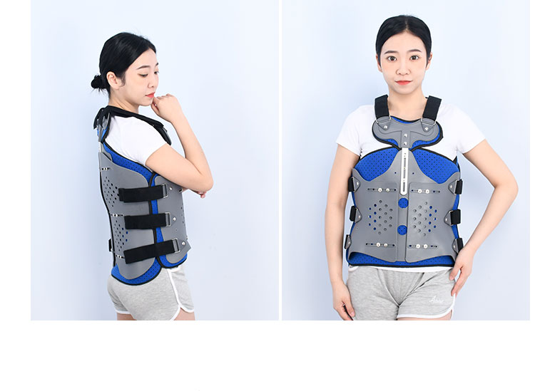 医用胸腰椎固定支具腰间盘术后护腰带肋骨腰部支架脊椎椎腰围脊柱灰色