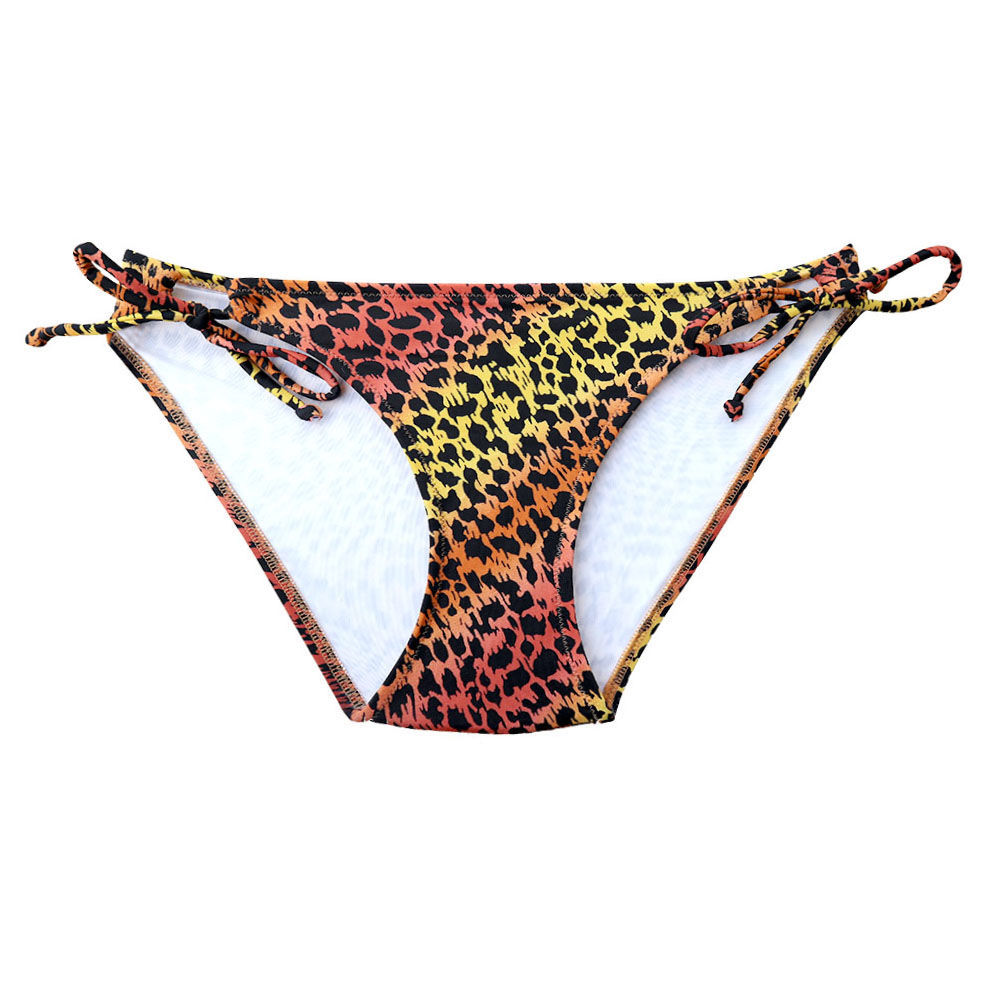 单条比基尼裤女游泳裤泳裤清新巴西风白色绑带1421m