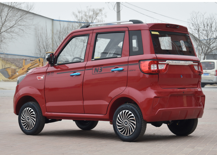 英诺普新款红旗新能源电动四轮车家用油电两用电瓶轿车代步车铁壳轿车