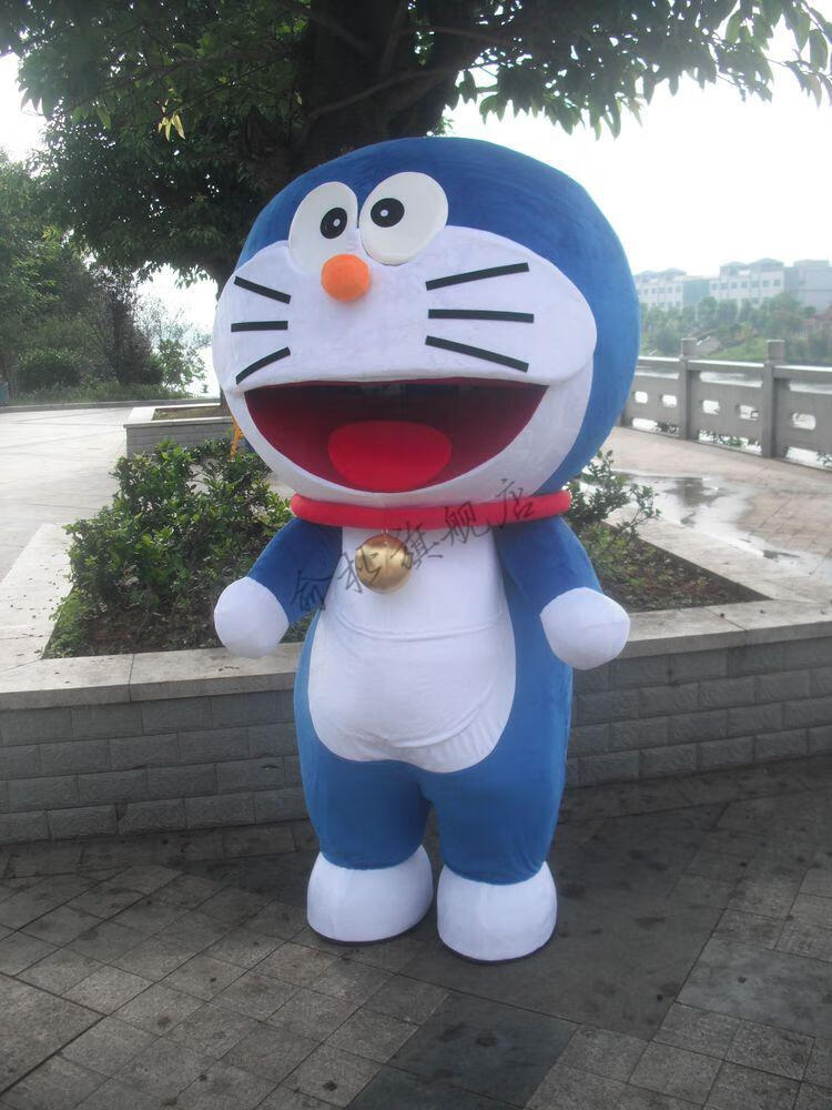 哆啦a梦人偶服机器猫行走卡通人偶服装cos静香叮当猫玩偶服大雄蓝胖子