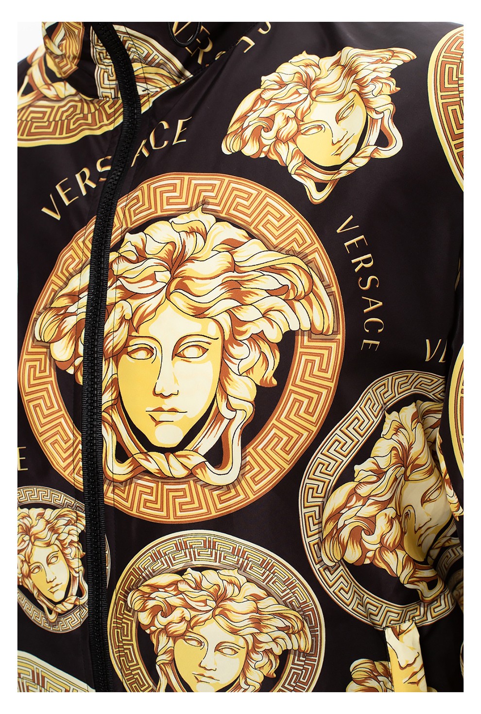 versace范思哲2021年新款男士涤纶美杜莎头像图案轻薄立领夹克外套
