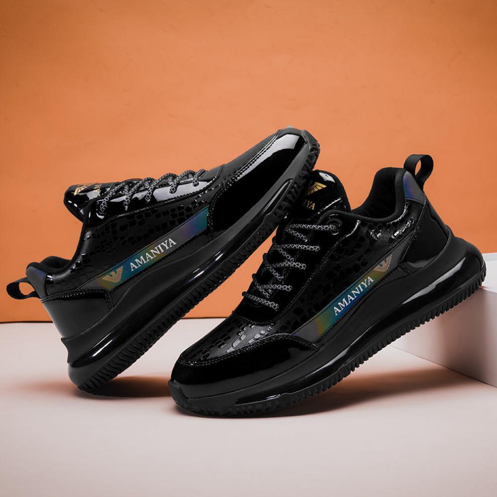 意阿玛呢新款男款休闲运动鞋防水牛皮舒适轻便防臭跑步鞋单鞋10月13日