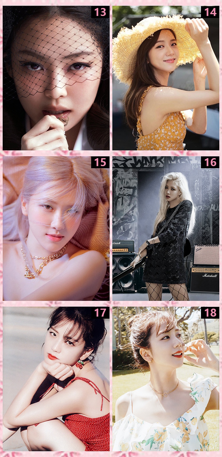 blackpink大海报lisa朴彩英金智秀金智妮卧室墙贴壁画贴画浅绿色30x42