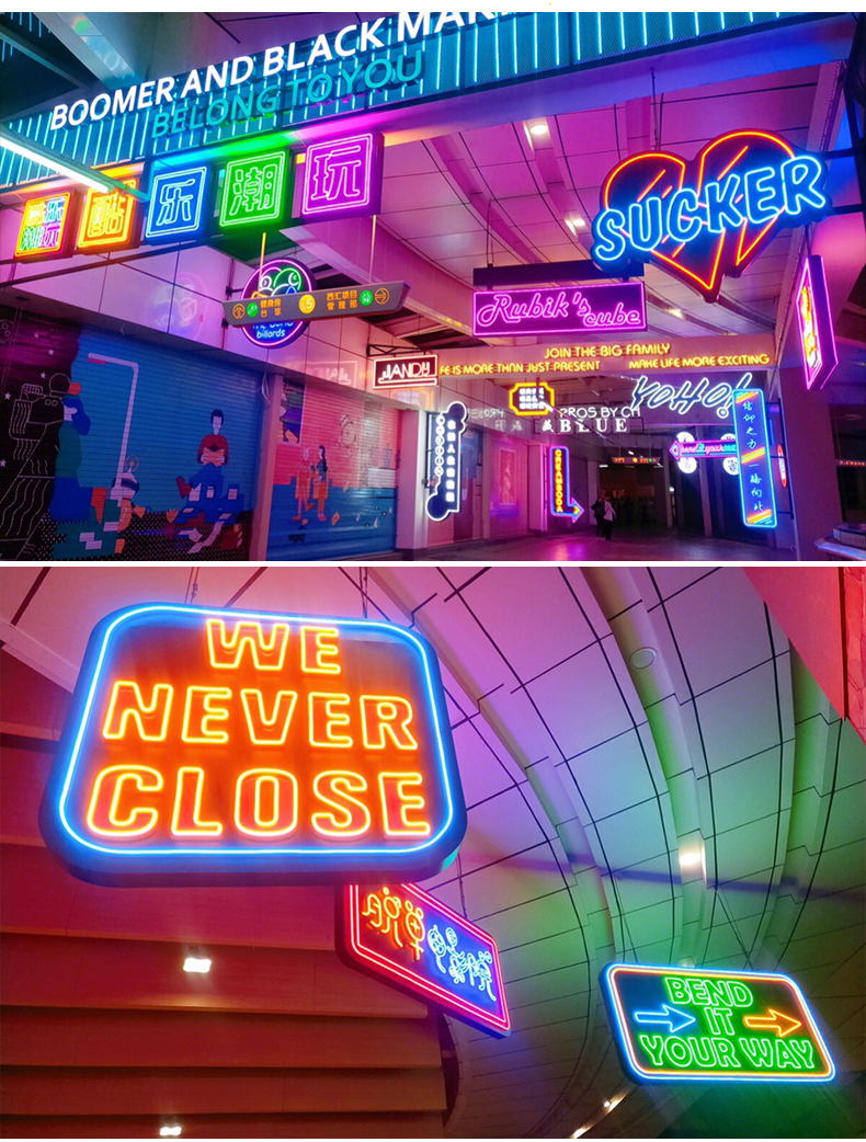 欣冝媛led霓虹灯发光字定制酒吧装饰ins网红背景墙广告招牌门头设计