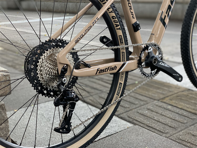5寸fastfish碳纤维12速爬坡版山地车气叉油刹轻量自行车 禧玛诺12速