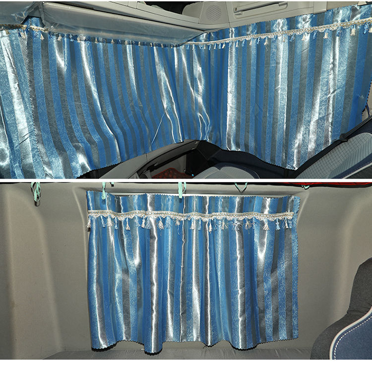 大货车窗帘遮阳帘m3000f3000x3000l3000卧铺帘专用窗帘波纹蓝色加厚