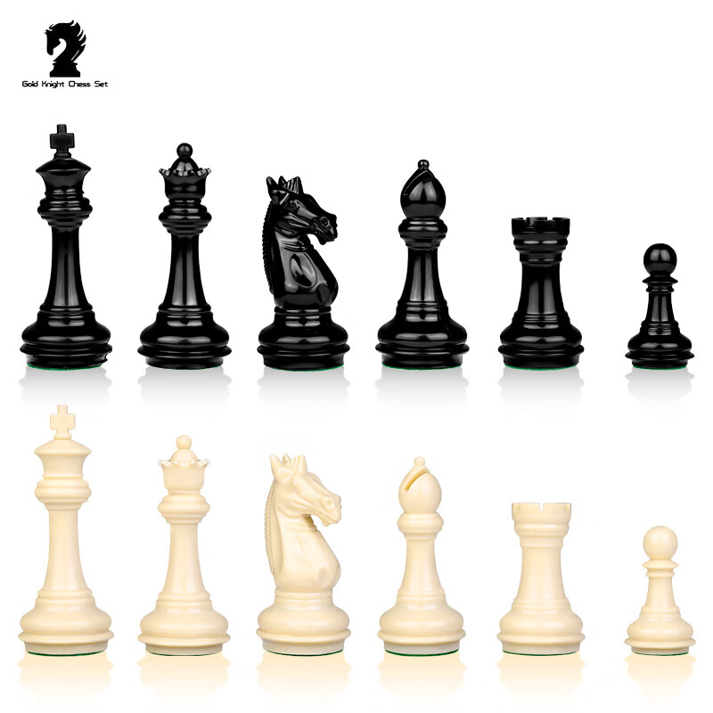 国际象棋 日耳曼骑士配双后 特大号折叠棋盘成人儿童学生加重棋子 日