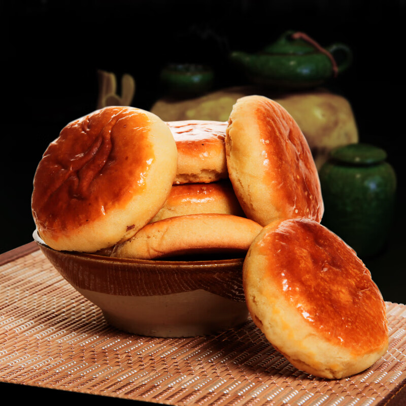 云南特产曲靖沾益小粑粑月饼火腿鲜花五仁豆沙酥营养糕点零食 小粑粑