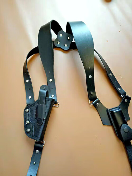 92式快拔套 92/64/77/格洛克腋下皮枪套x型双肩背式隐藏式枪套007腋下