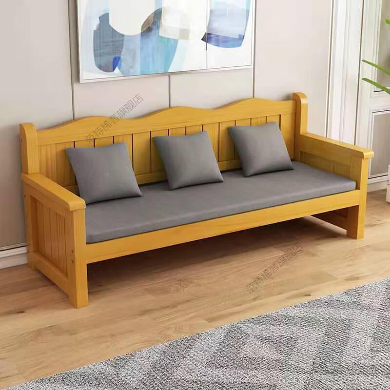 范特希客 实木长椅沙发椅冬夏两用小户型阳台卧室客厅三人四人休闲