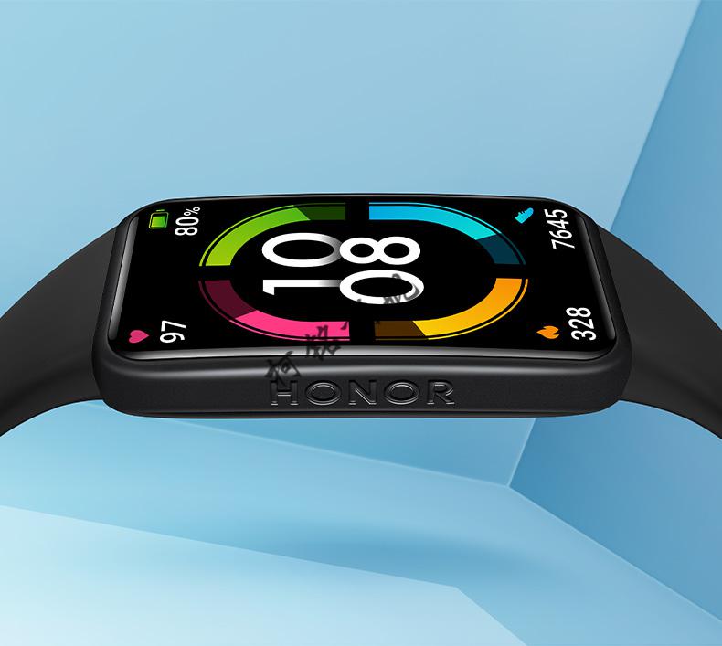 智能配饰带表带华为荣耀手环6nfc版运动手表5智能多功能蓝牙跑步记录