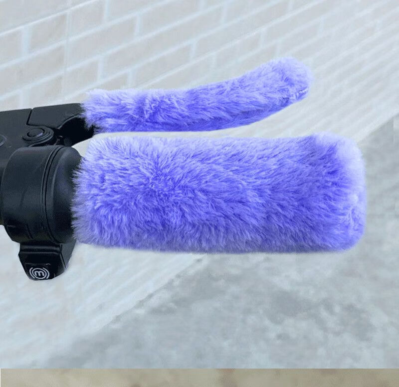电动车手把套 仿毛绒把套电动车车把套摩托车手柄套三轮棚 通用把套一