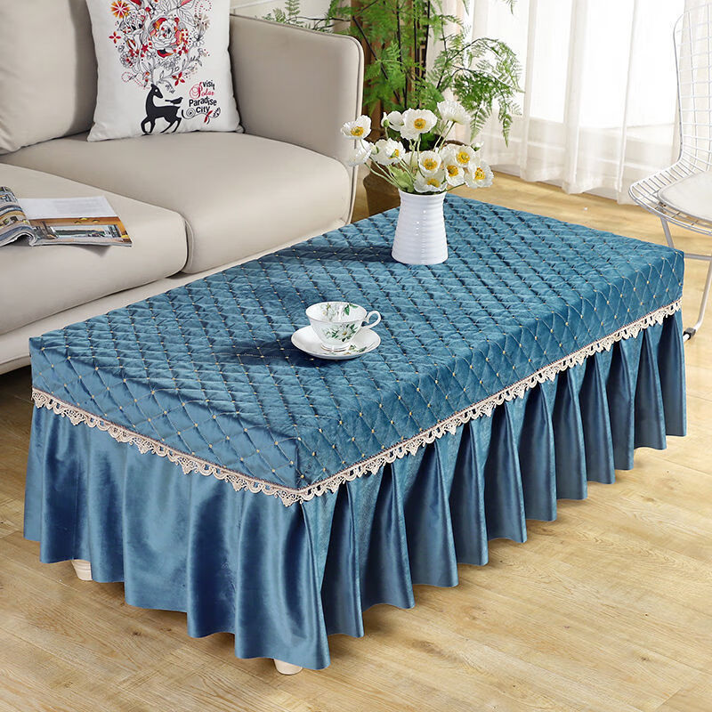 长方形布艺茶几桌布家用客厅茶几罩田园餐桌台布套电视柜防尘盖布一枝