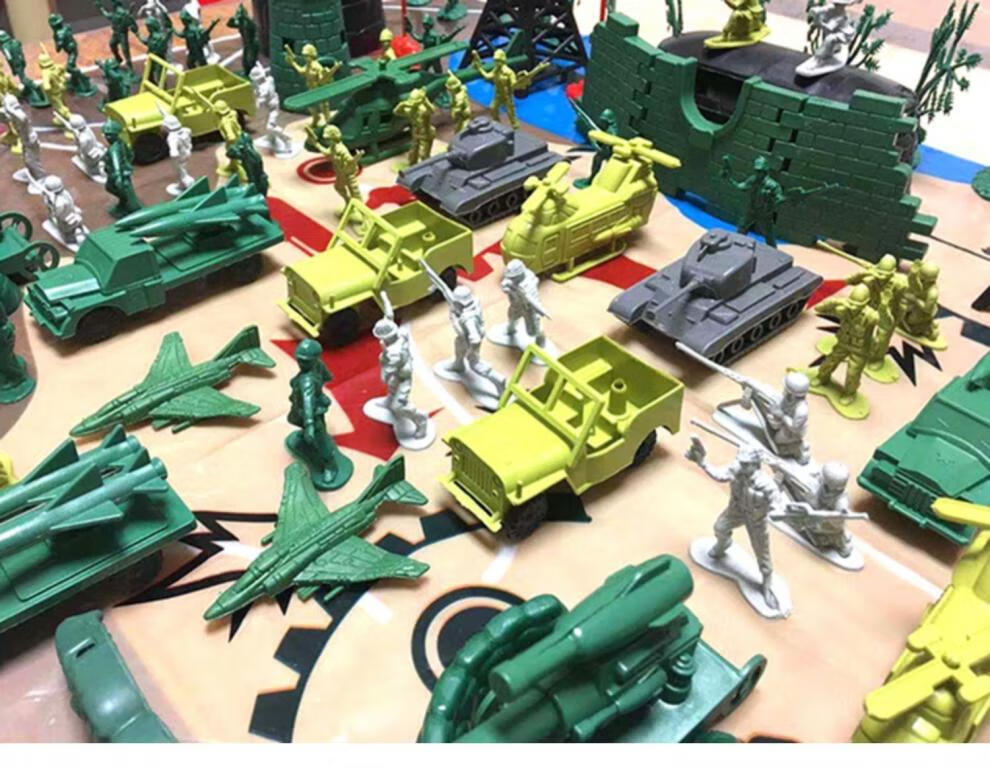小兵人大战玩具二战经典兵人大套装打仗军事沙盘玩具士兵怀旧小兵人
