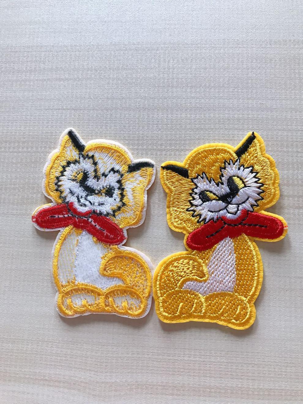 lucaly毛衣贴花补丁贴布贴刺绣时尚手缝贴花装饰小猫可爱牛仔裤补破洞