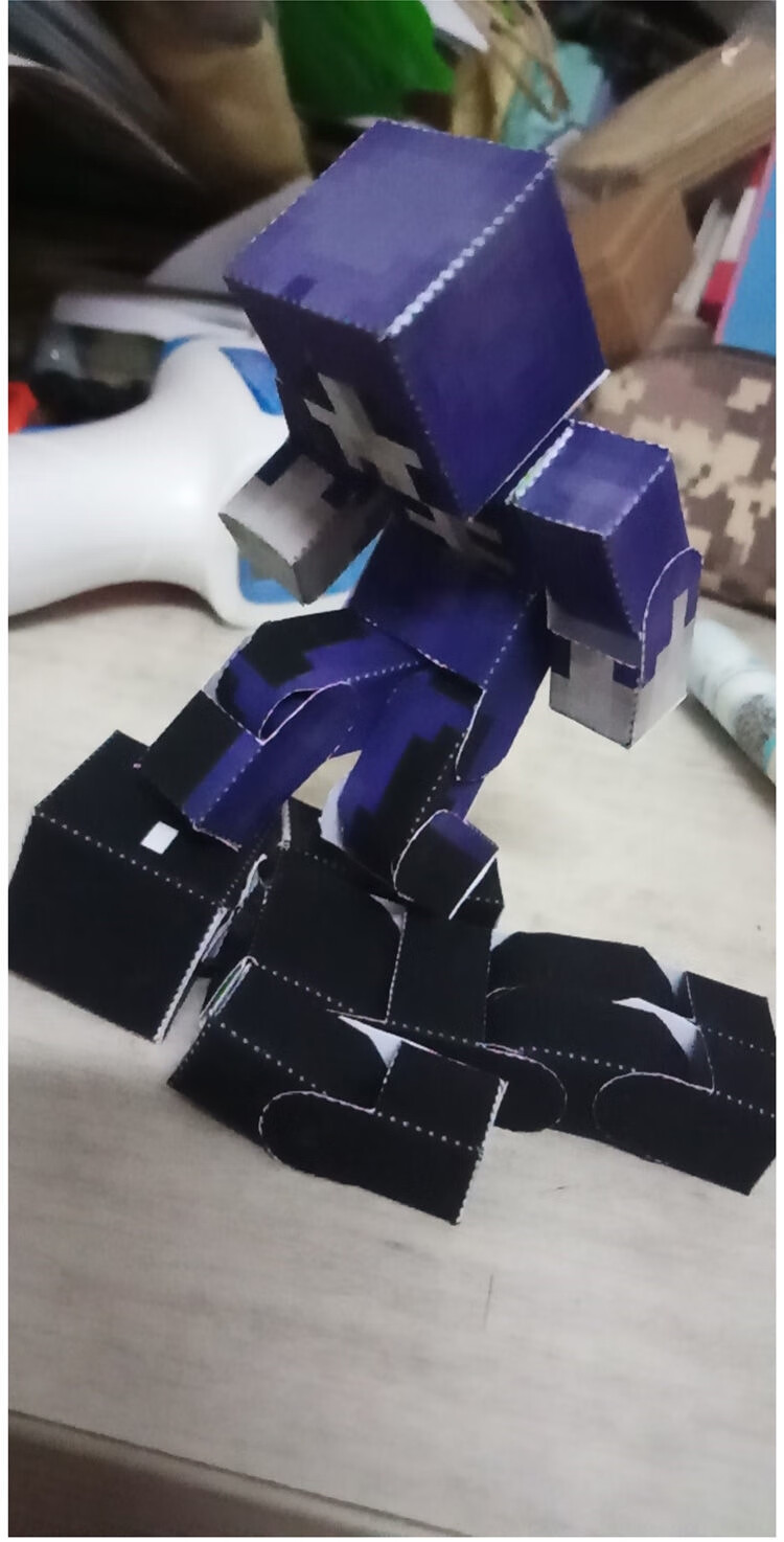 我的世界可动手办 我的世界dream周边可动模型纸史蒂夫玩具史蒂夫末影