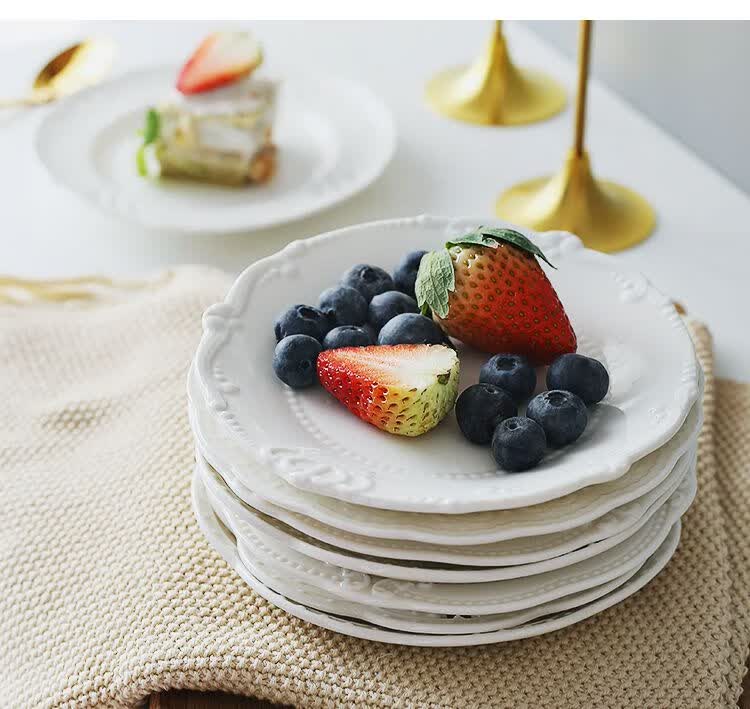 下午茶茶歇派对摆台托盘架下午茶点心盘【4个装】糕点创意托盘陶瓷