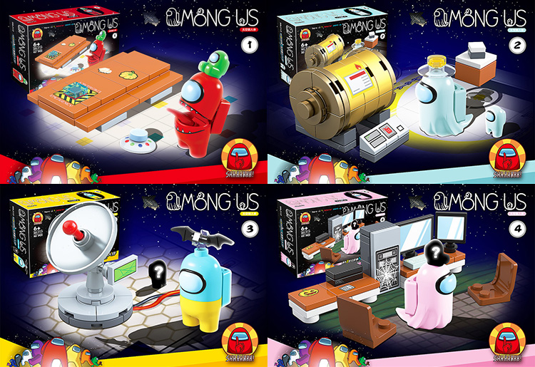 太空狼人杀公仔 小学生太空狼人杀积木玩具盲盒版的模型拼装全套人仔