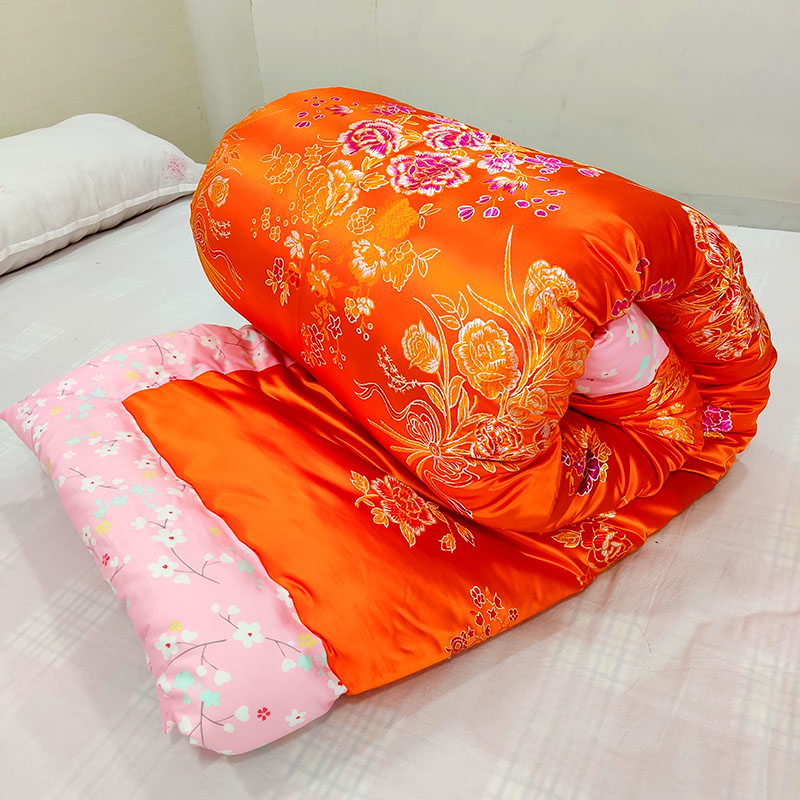 乡村复古真悦 龙凤双喜深绿 【150x200cm】 【4斤棉被送被套】【图片