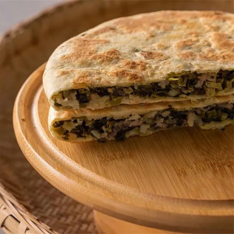永嘉麦饼永嘉麦饼楠溪美食烧饼梅干菜梅菜干咸菜皮薄馅足温州特产现做