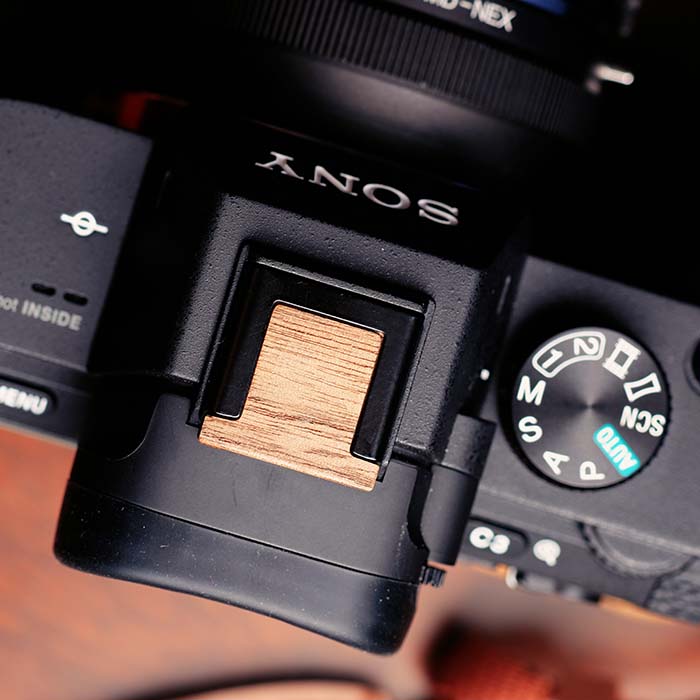 索尼木制热靴盖原创索尼a7ca7m3a7r4a9等全系列适配定制款酒红色酸枝