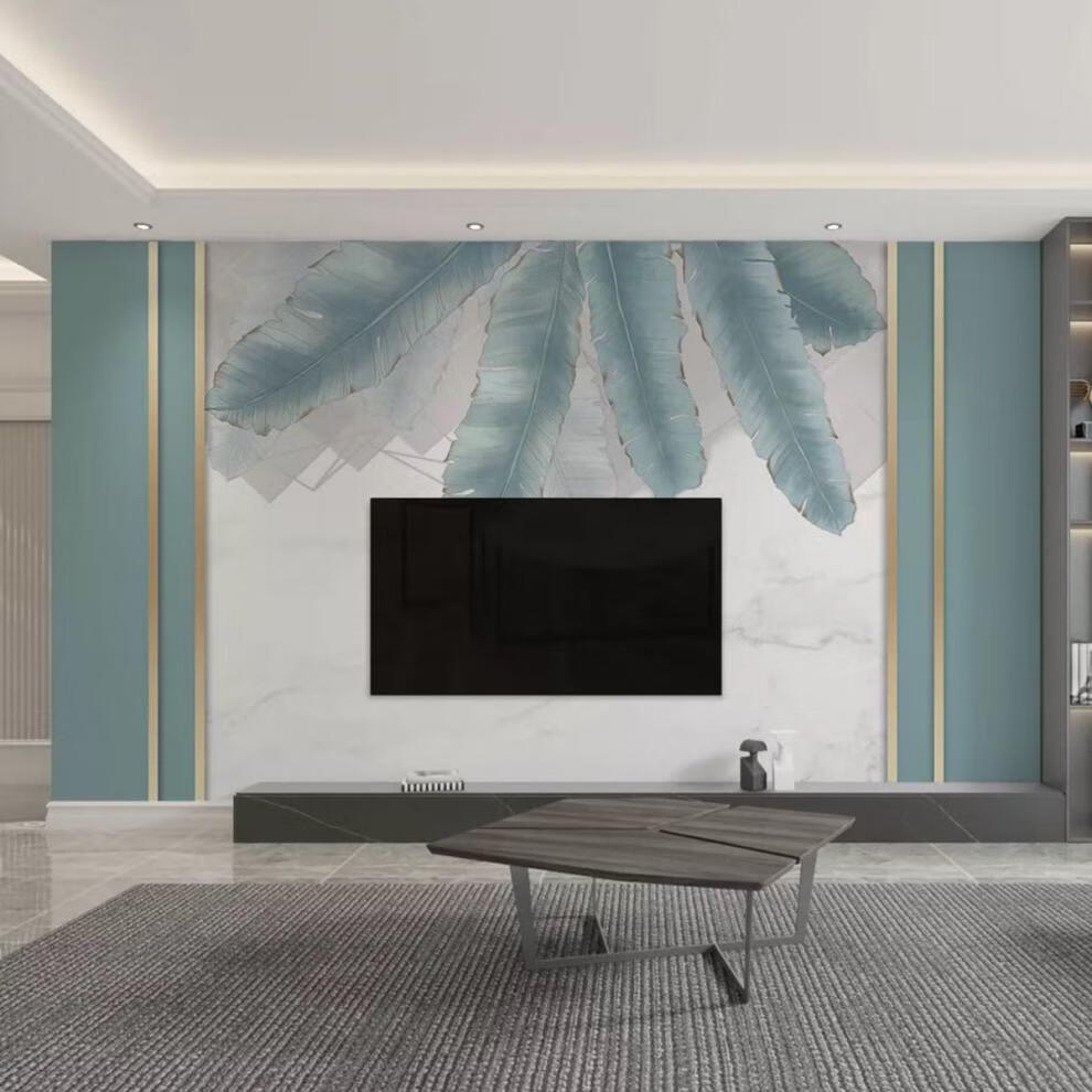 益丽丝2021电视背景墙8d立体仿大理石墙纸现代简约客厅无缝大气款式