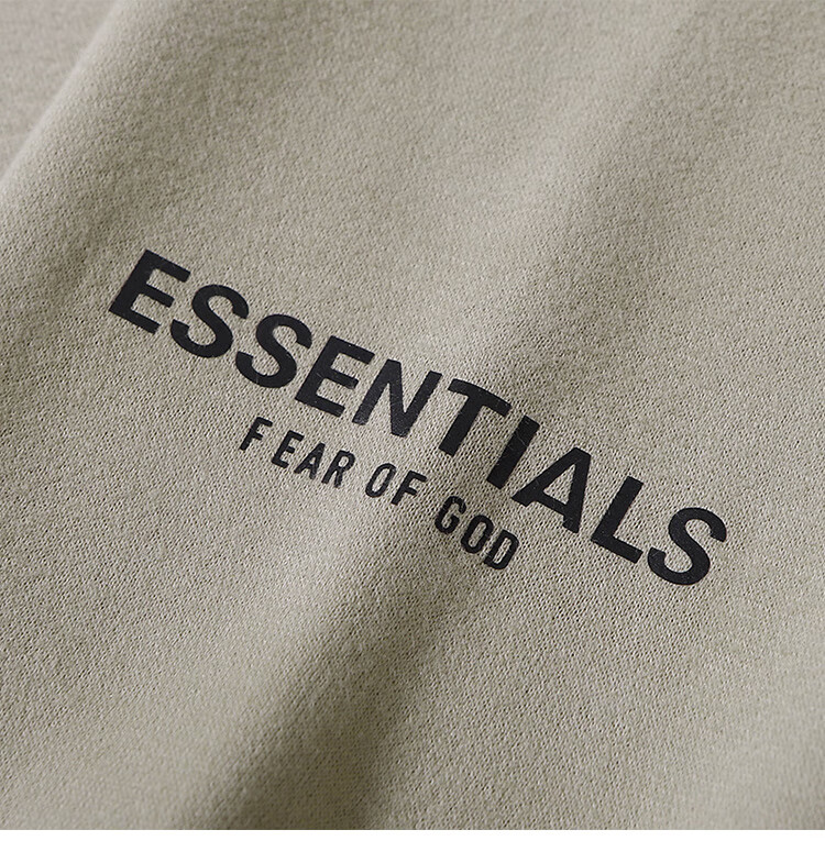 卡丹路联名fearofgod复线压胶字母圆领卫衣高街fog男女宽松长袖