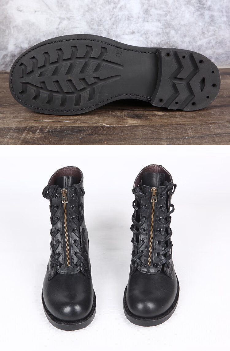 3516厂冬羊毛78式飞行靴皮拉链飞行员棉皮靴加绒保暖高帮毛皮鞋品质