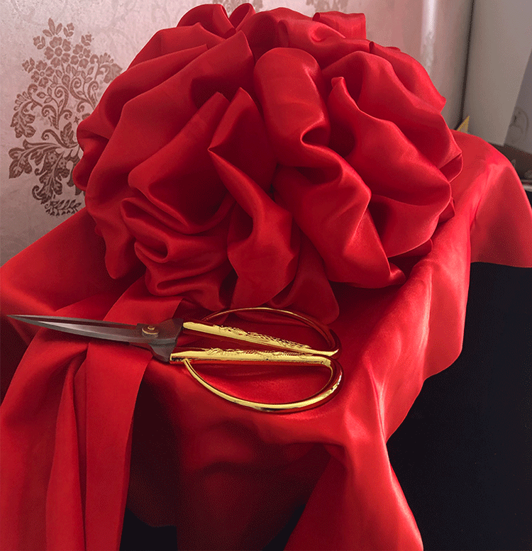 开业庆典 彩带托盘道具 剪 大红花球 剪彩套装用品 【1人剪彩】超值版