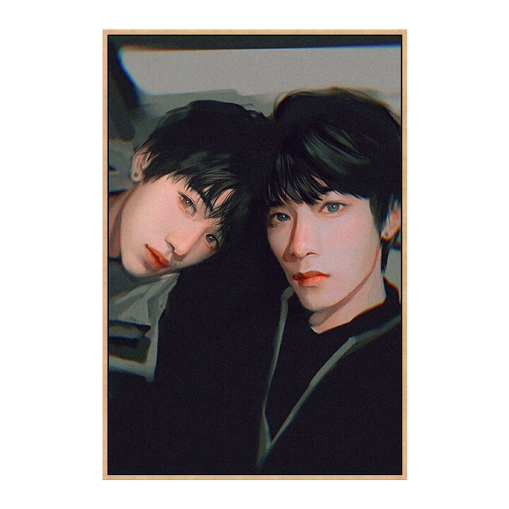 刘耀文宋亚轩diy文轩cp数字油画高颜值动漫绘图手工填色涂鸦挂画