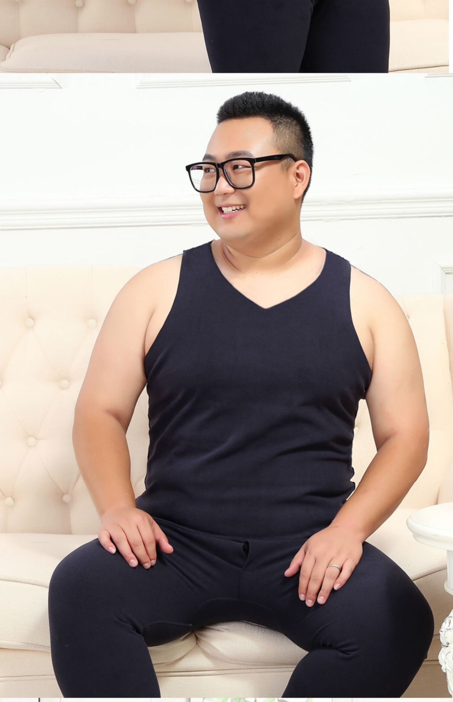 【适合200-300斤超大码肥仔胖子】男士德绒无痕保暖背心胖子加肥加大