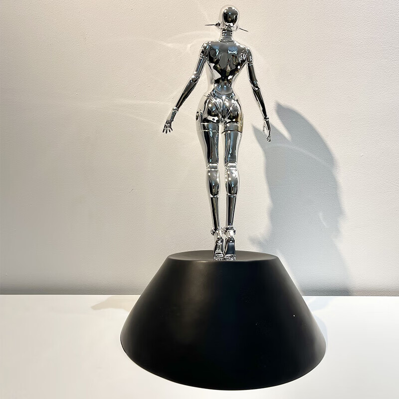 sorayama空山基机械女神简约艺术雕塑树脂电镀客厅玄关桌面摆件空山基