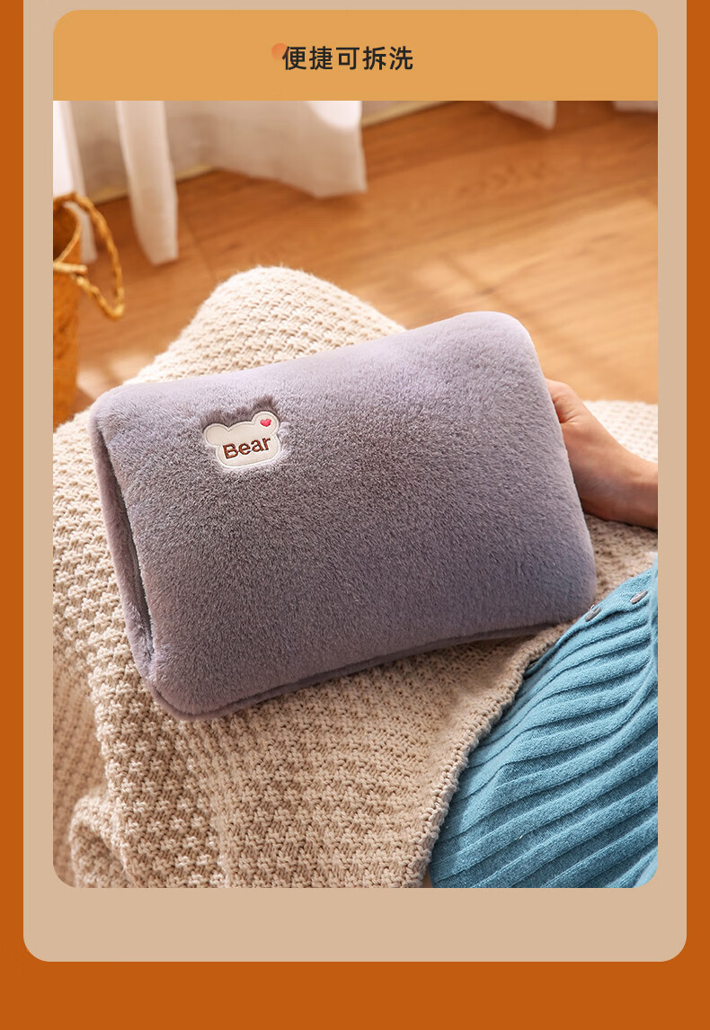 袋暖手宝暖水袋敷肚子暖宝宝毛绒可爱注水女电暖宝暖床款墨绿色水袋