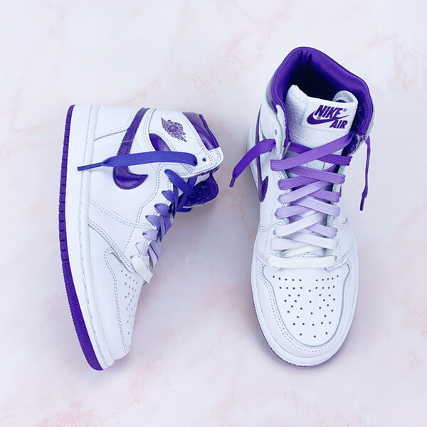 官方自营【捡漏价】aj1 og court purple 紫葡萄 休闲运动篮球鞋 白紫