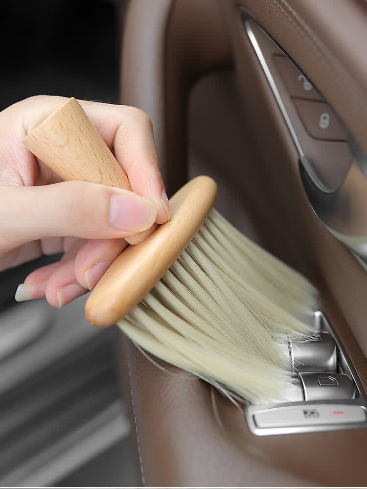 适用于实木汽车出风口除尘刷车用扫灰神器软毛刷子内