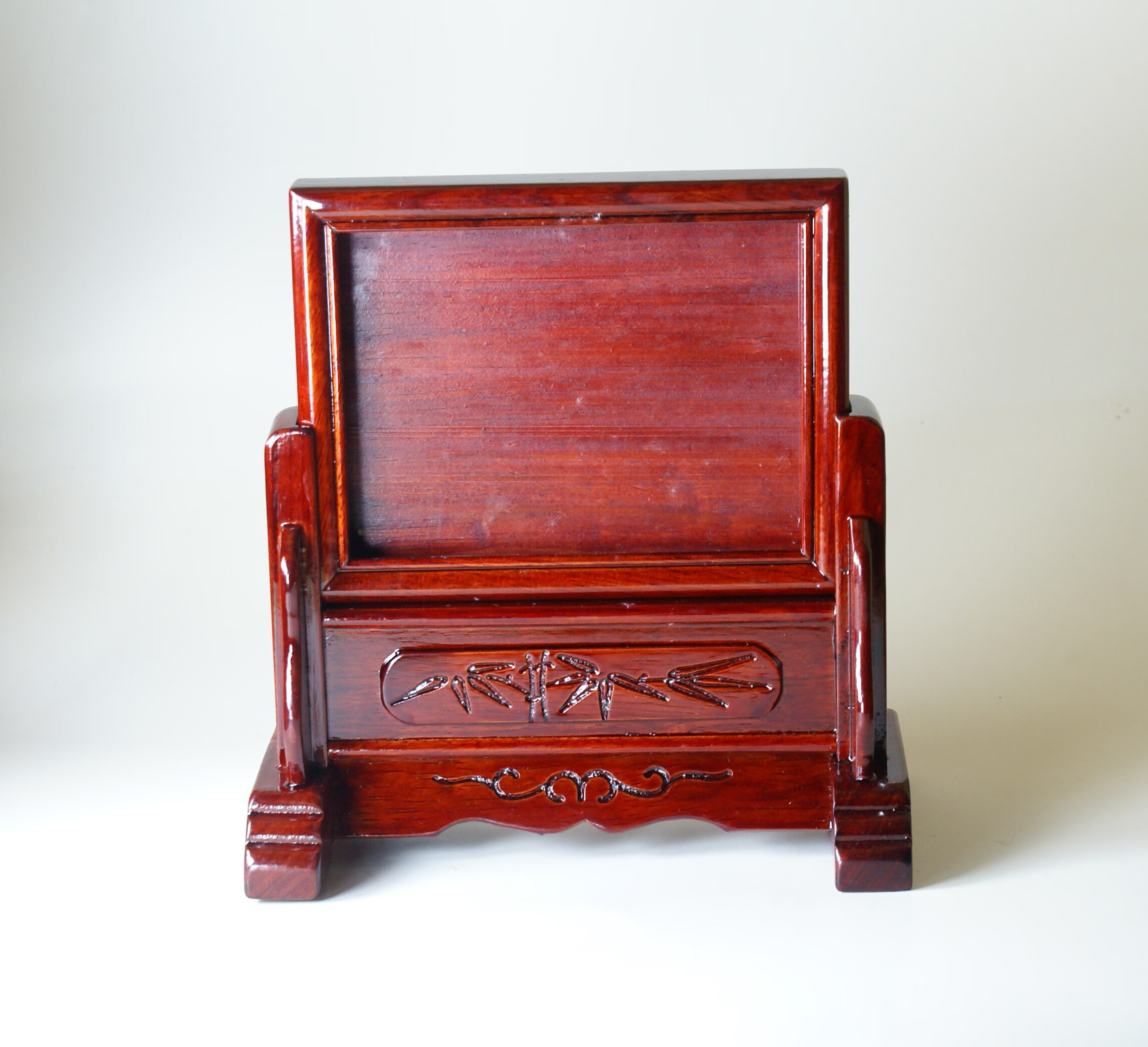 瓷像老人遗像相框遗照红木相架神台供奉先人老人 摆台 7-8寸花莉单人