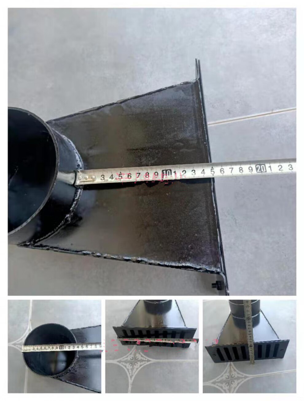φ90虹吸式雨水斗 87型钢制侧排雨水斗女儿墙雨水口侧入式雨水斗侧排