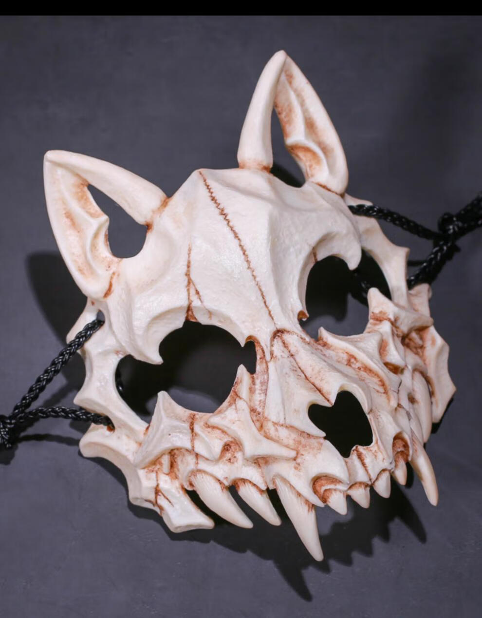 脸面具日本作家仓戸みと龙神cos二次元装扮道具 树脂 狼人头骨【图片