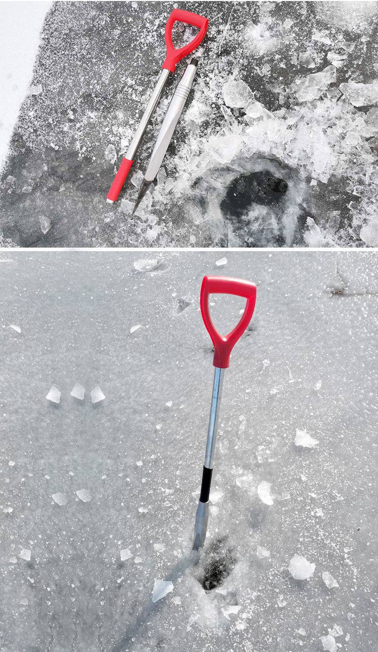冬钓破冰器三棱冰镩子冰钏冰川子冰锥破冰工具人工冰钻冬钓神器砸冰器